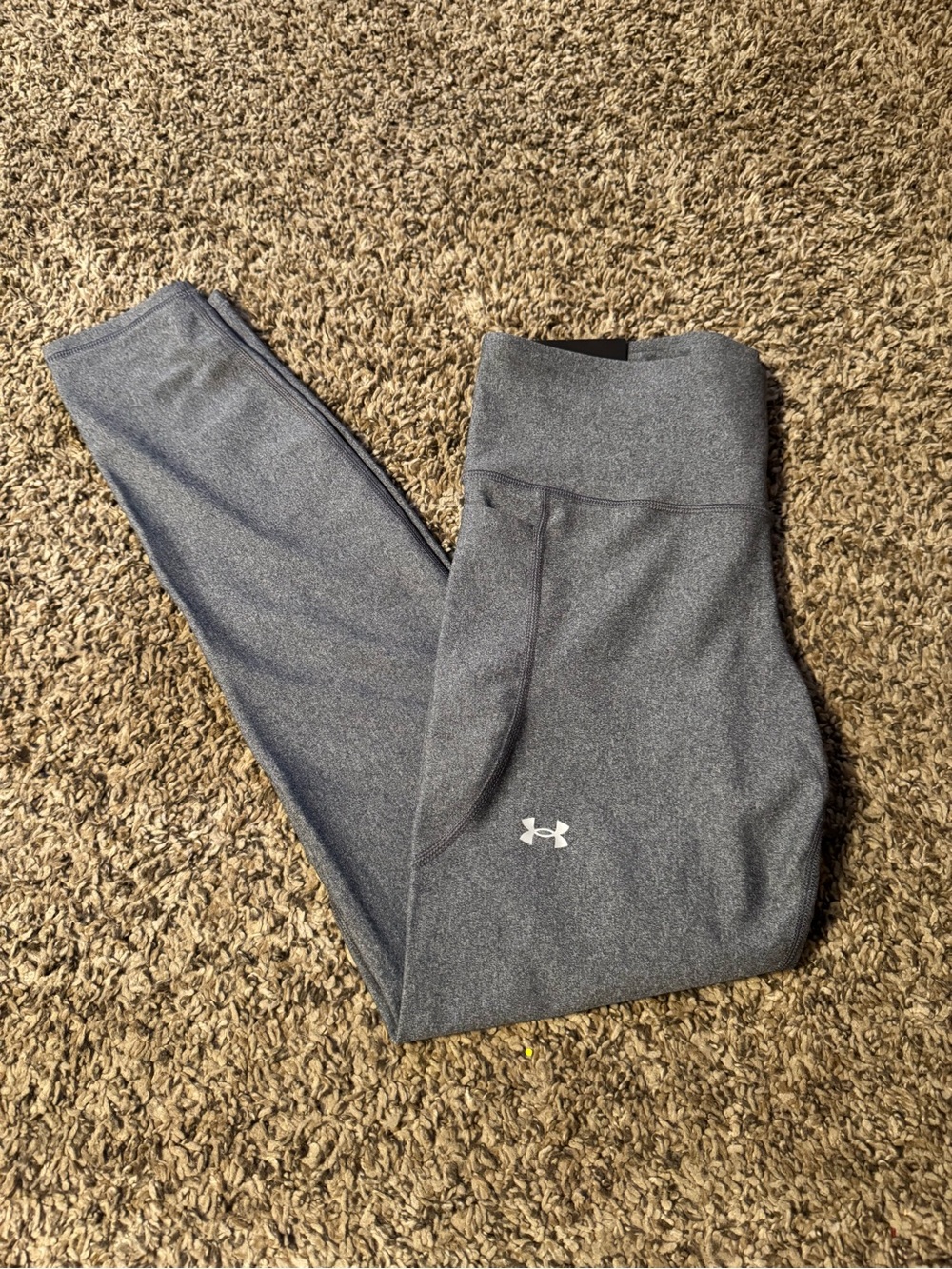 Under Armour Women's Gray Leggings with White Logo